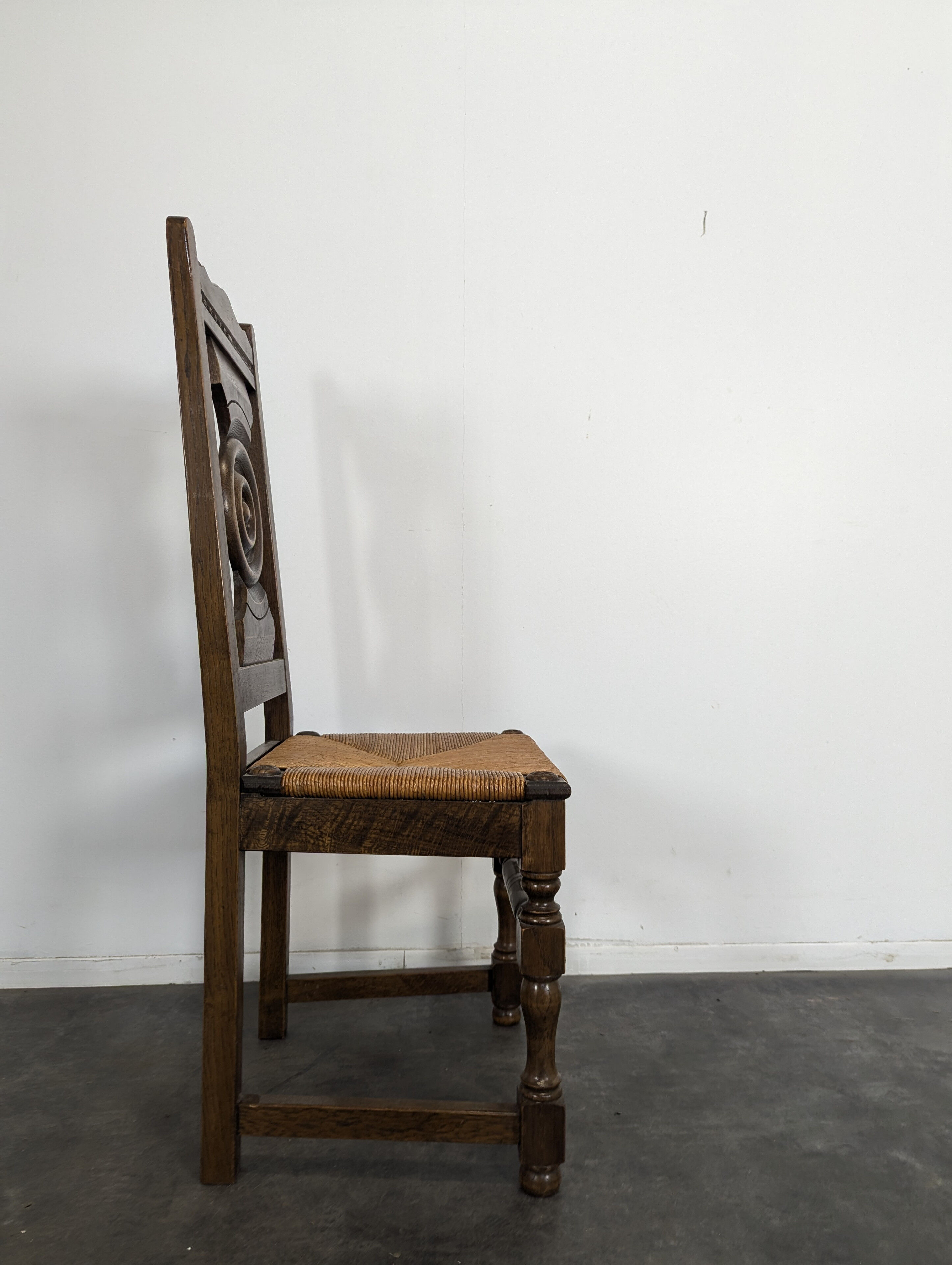 Set of 6 brutalist chairs