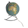 Vintage 1960 globe terrestrial world map Girard Barrère glass - 36 cm