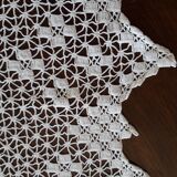 Nappe d'hôtel ancienne en lin blanche