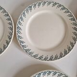 12 assiettes plates Choisy le Roi en terre de fer modèle 1212
