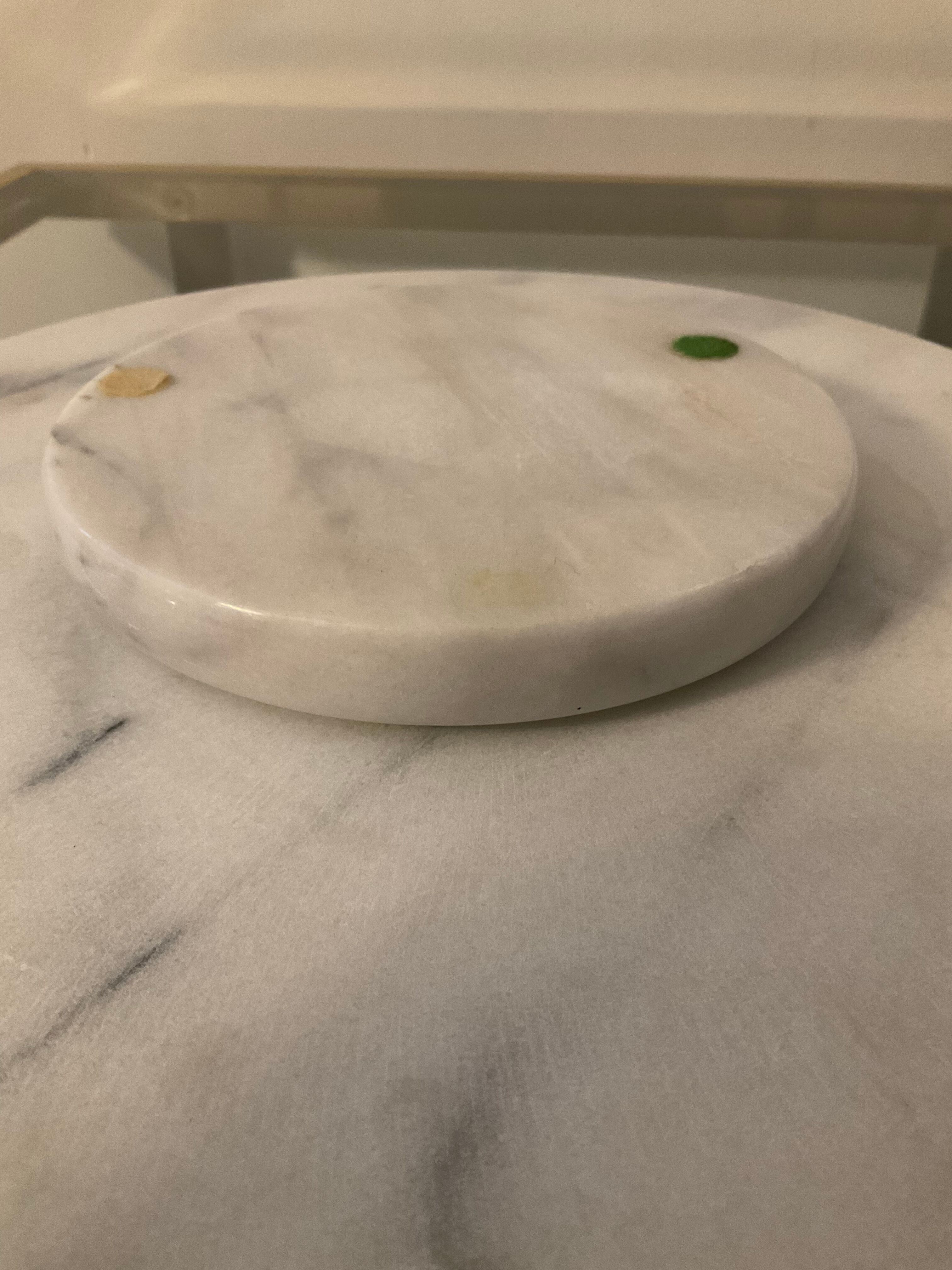 Vintage rotating top in Carrara marble 70s