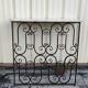 Console, cache radiateur en fer forgé et marbre, meuble d'appui