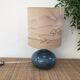 Vintage lamp with blue ceramic foot