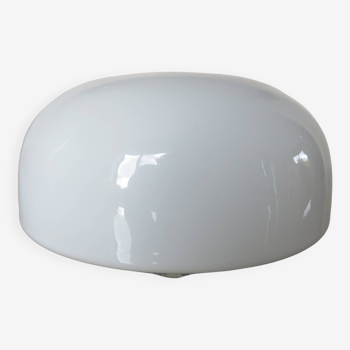Half sphere ceiling light in opaline, made in Italy 1970