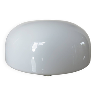 Half sphere ceiling light in opaline, made in Italy 1970