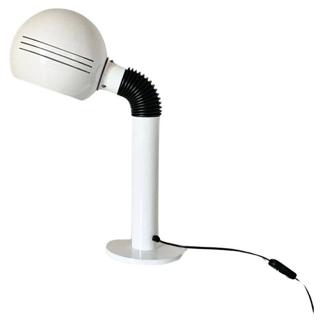 Space Age White Table Lamp, Zonca, Italy 1970 's