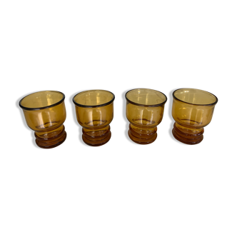 Set of 4 glasses Pernod Vintage advertising