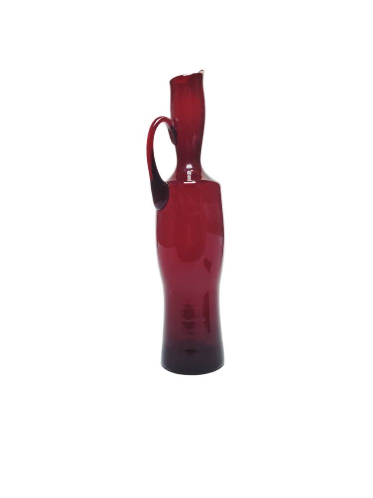 Postmodern jug by Zbigniew Horbowy for Sudety Glassworks, Poland, 1970s