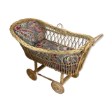 Christmas Pop-up 2022 -Vintage rattan doll stroller cradle