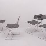 Nuova X-Line Chairs by Niels Jørgen Haugesen for Hybodan AS, Denmark 1970s