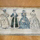 Framed antique print "History of Fashion"