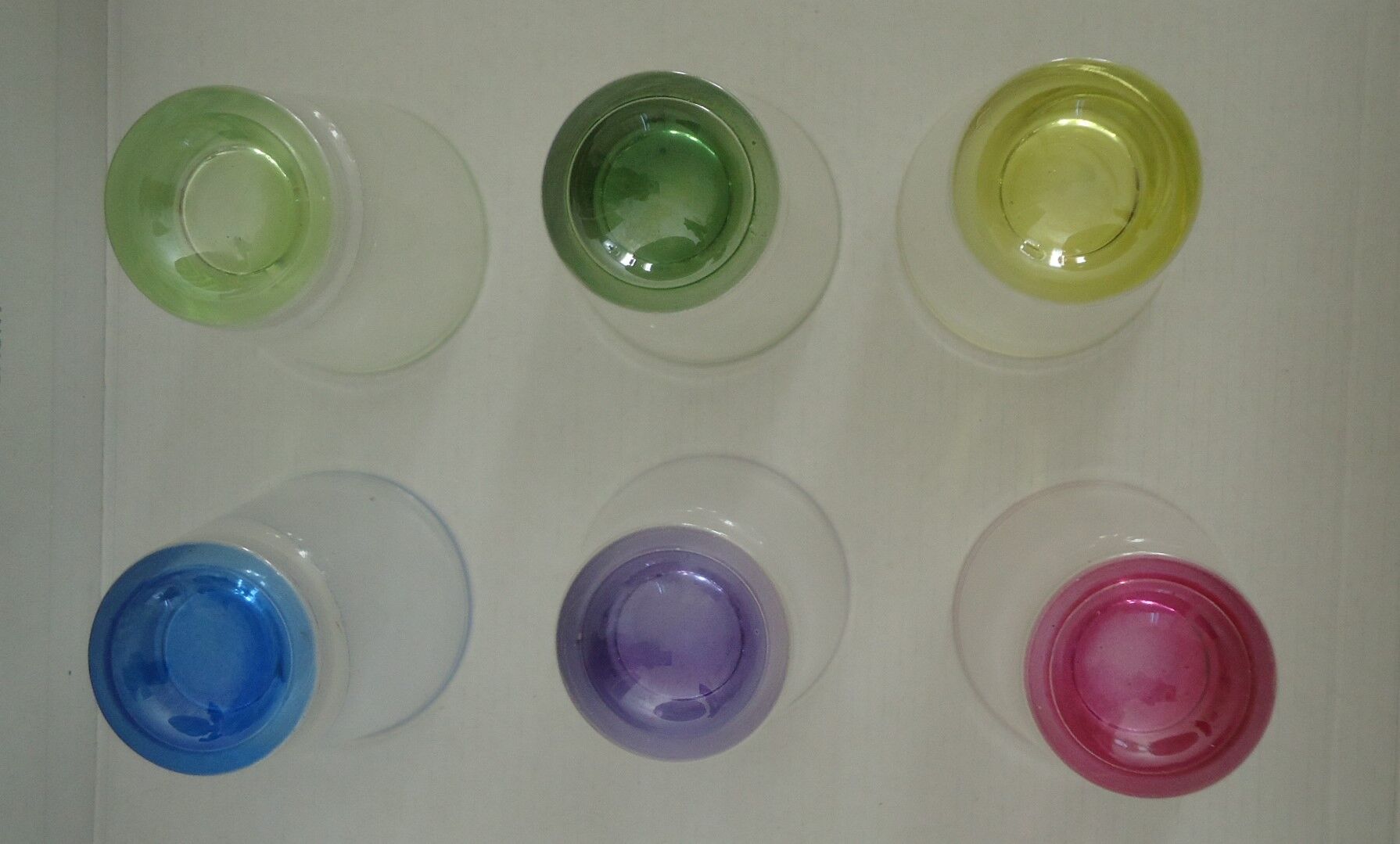 Liqueur glasses on vintage stand