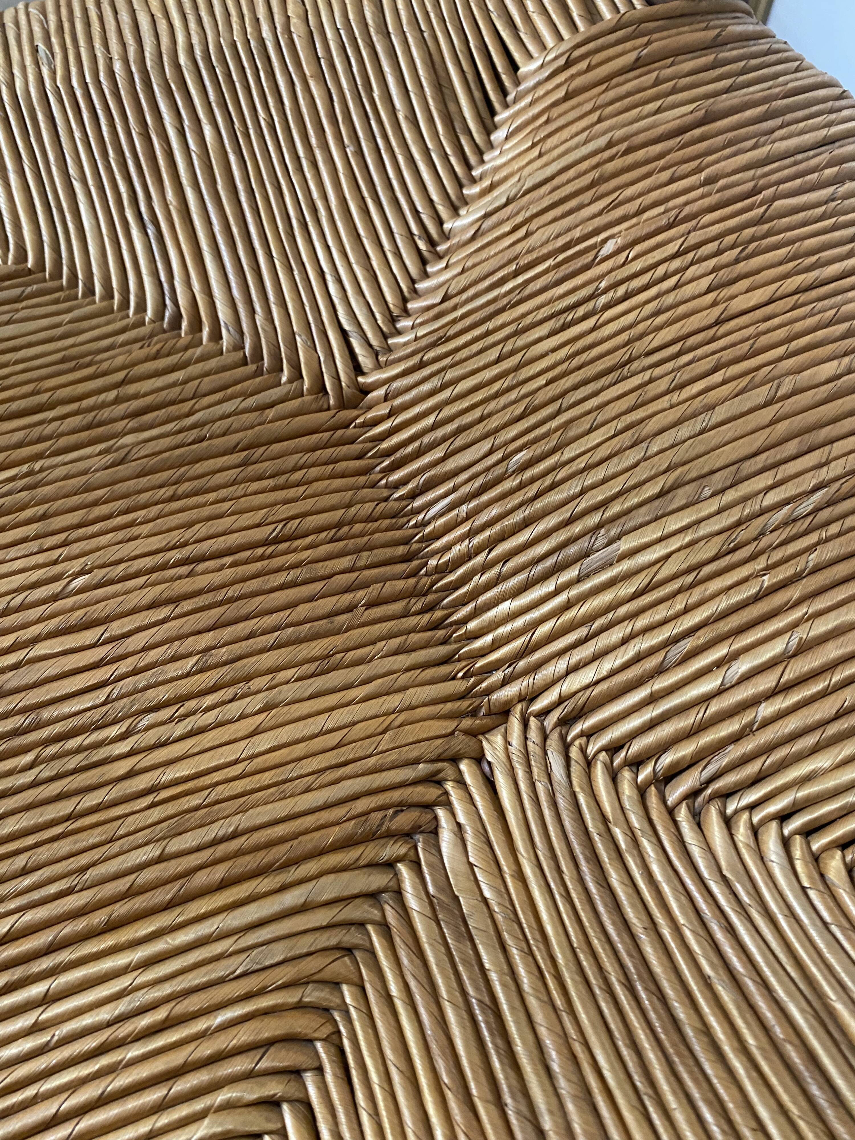 Deux chaises paillées création artisanale années 80