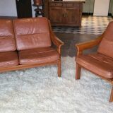Vintage Sofa and Armchair by Poul Jeppesens Møbelfabrik, Denmark, 1960s,