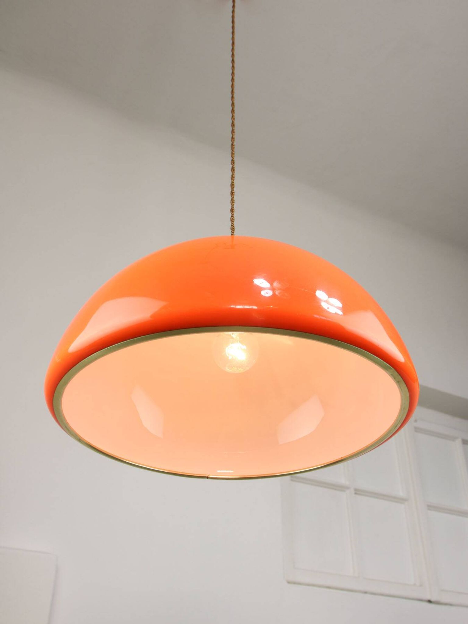 Lampe à Suspension Space Age Cabras par Luigi Massoni pour Guzzini, 1960s
