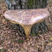Louis XV style giltwood and marble wall consoles