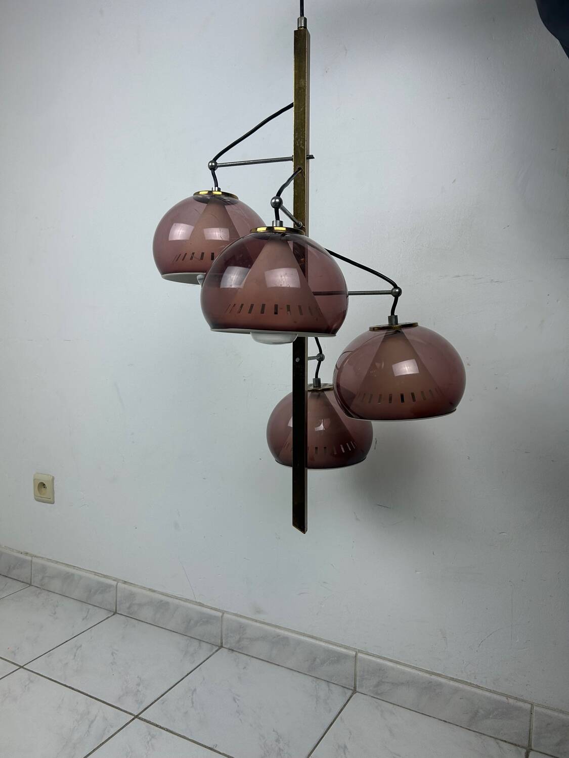 Lustre italien vintage Lamter Milano
