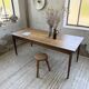 Table de ferme chêne pieds fuseaux 1950