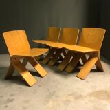 1970's plywood chairs