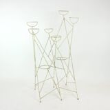 Large Mid Century Steel Plant Holder Stand, Czechoslovakia 1960s