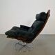 Vintage Black Alcantara Lounge Chair by Bruno Mathsson for Dux, 1960s