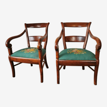 Paire de fauteuils Louis Philippe