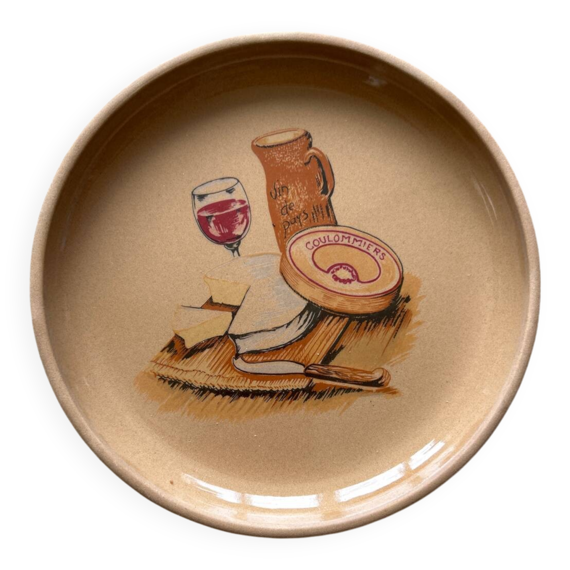 6 cheese plates Gres de Gien