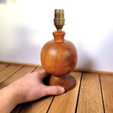 Vintage lamp foot turned wood