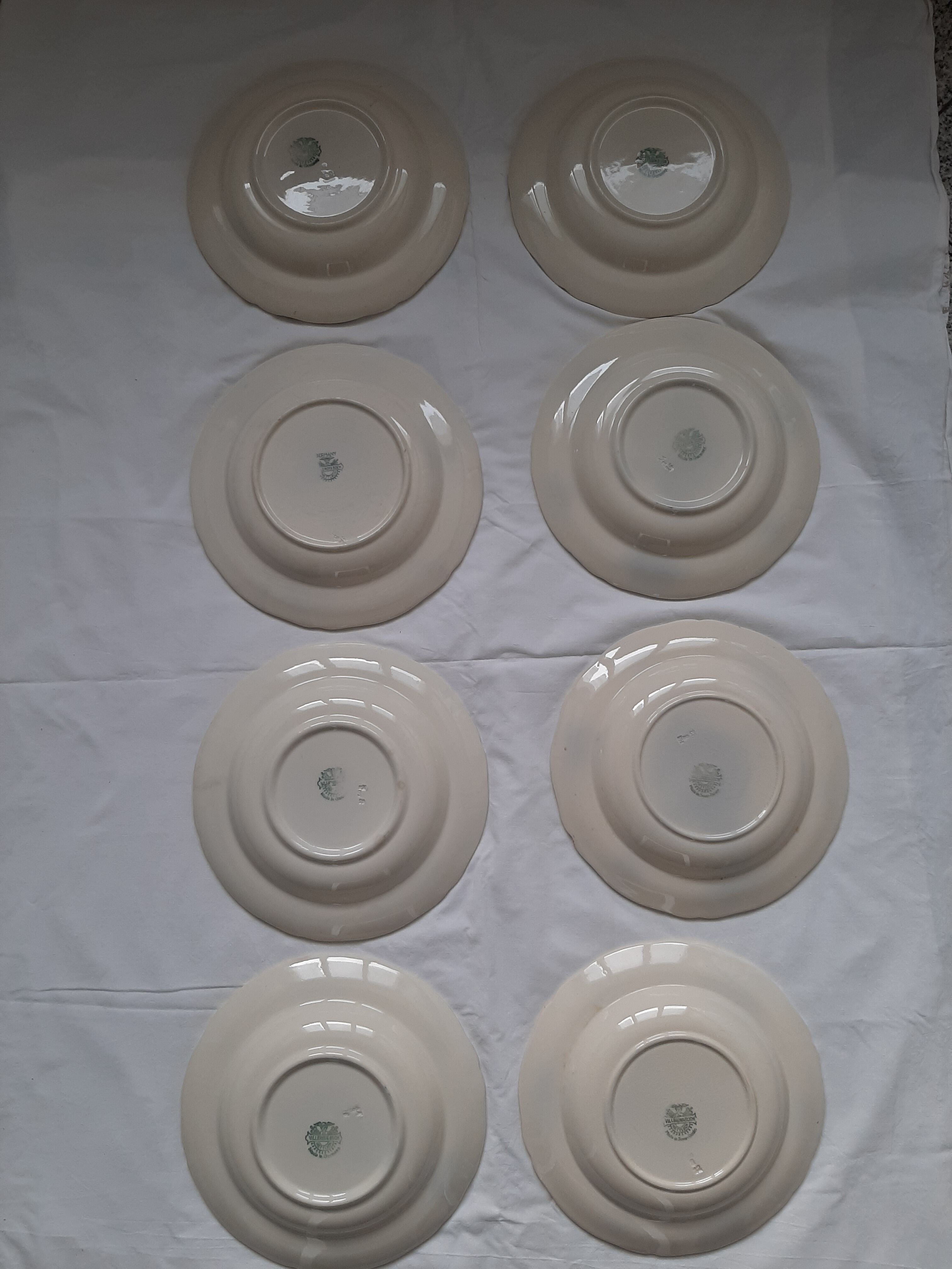 Old hollow plates VB blue flowers