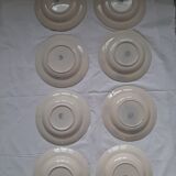 Assiettes anciennes creuses VB fleurs bleues