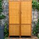 Bamboo cabinet woven and modular pine vintage 1960