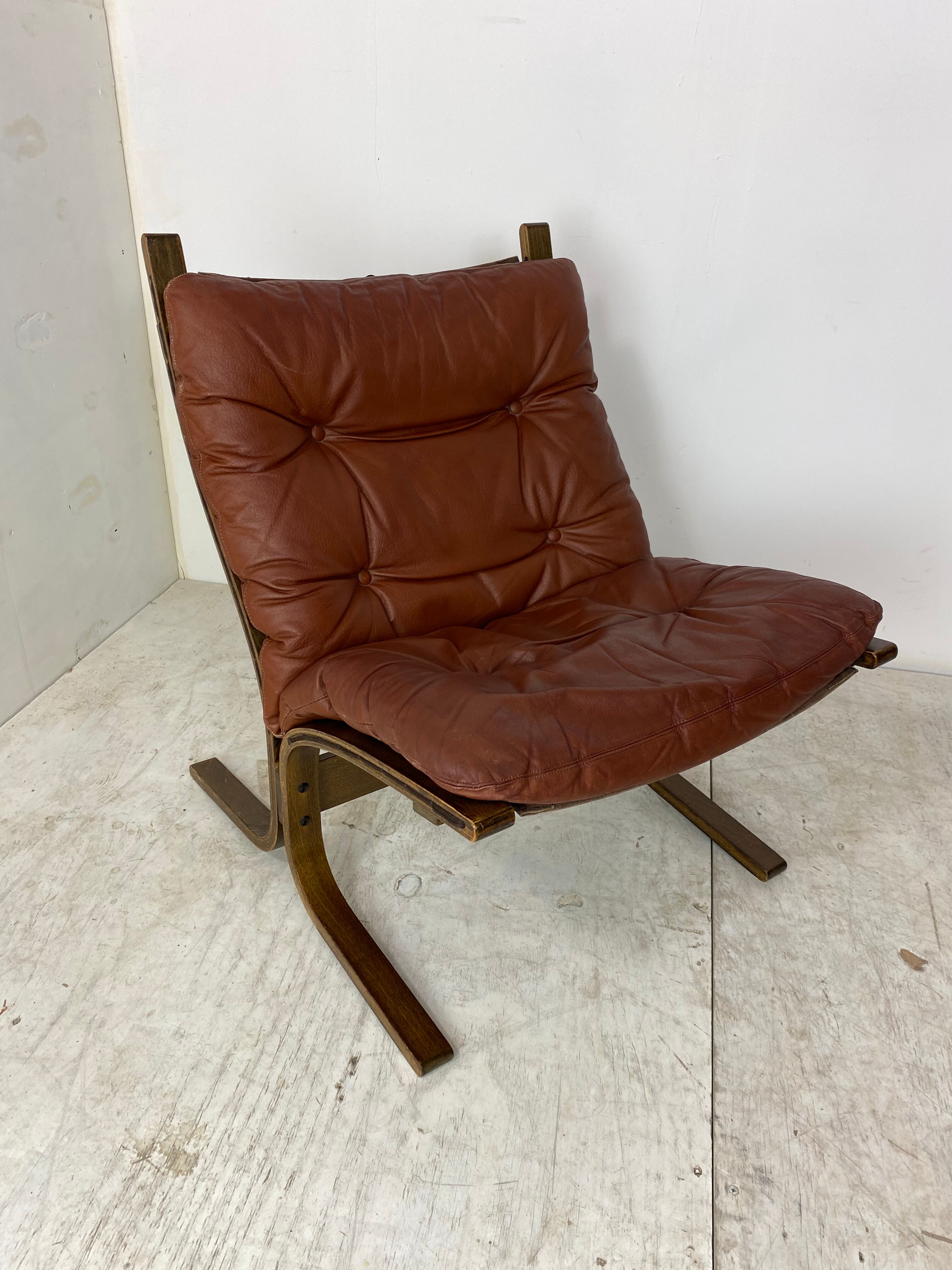 Scandinavian Brown Siesta Lounge Chair by Ingmar Relling for Westnofa, 1970s