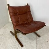 Scandinavian Brown Siesta Lounge Chair by Ingmar Relling for Westnofa, 1970s