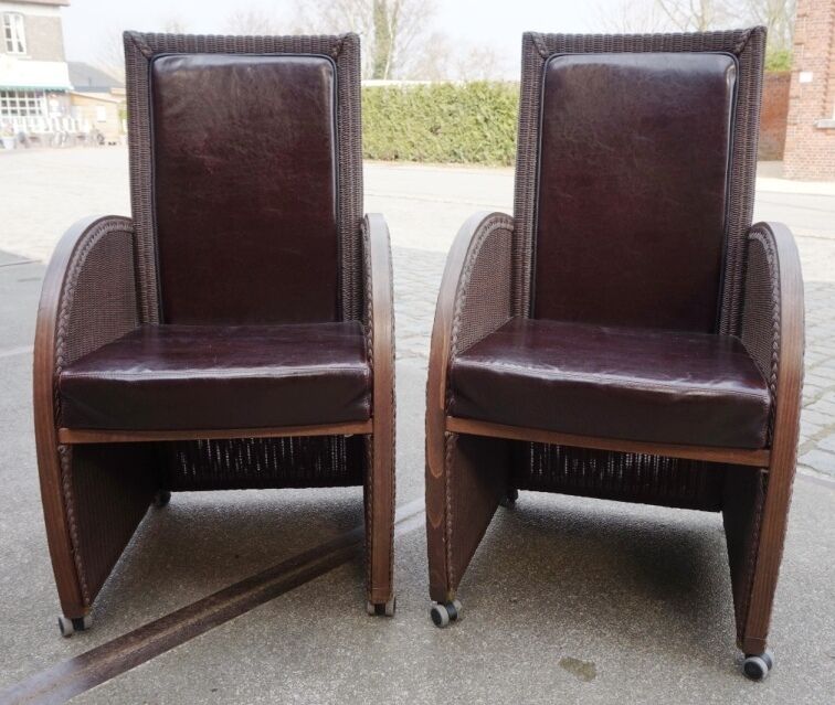 Pair of designer chairs "Lloyd Loom original".