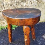 Brutalist tripod stool 1960