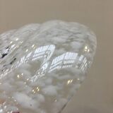 Pair of art deco suspensions in white Clichy glass