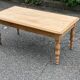 Vintage coffee table renovated in raw solid wood