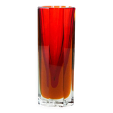 Red glass vase, Czech design, 1960s, made in the Czech Republic