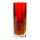 Vase en verre rouge, design tchèque, années 1960, fabriqué en République tchèque