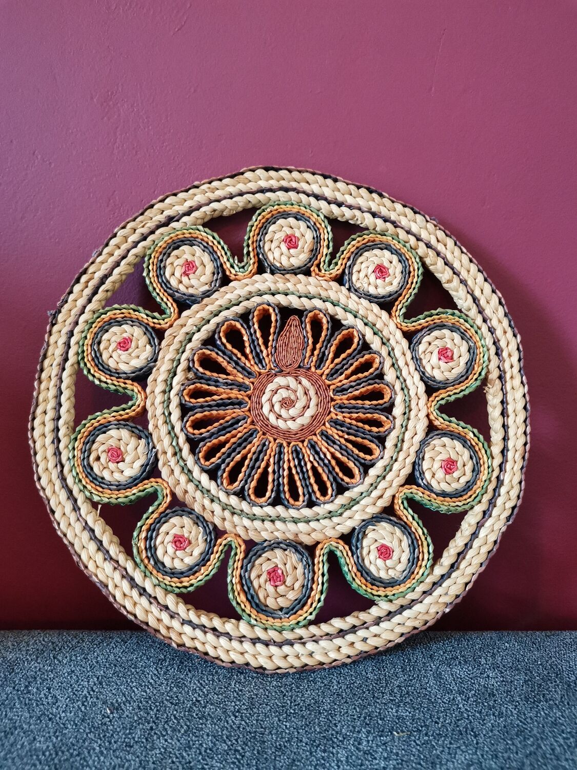 Vintage wicker trivets