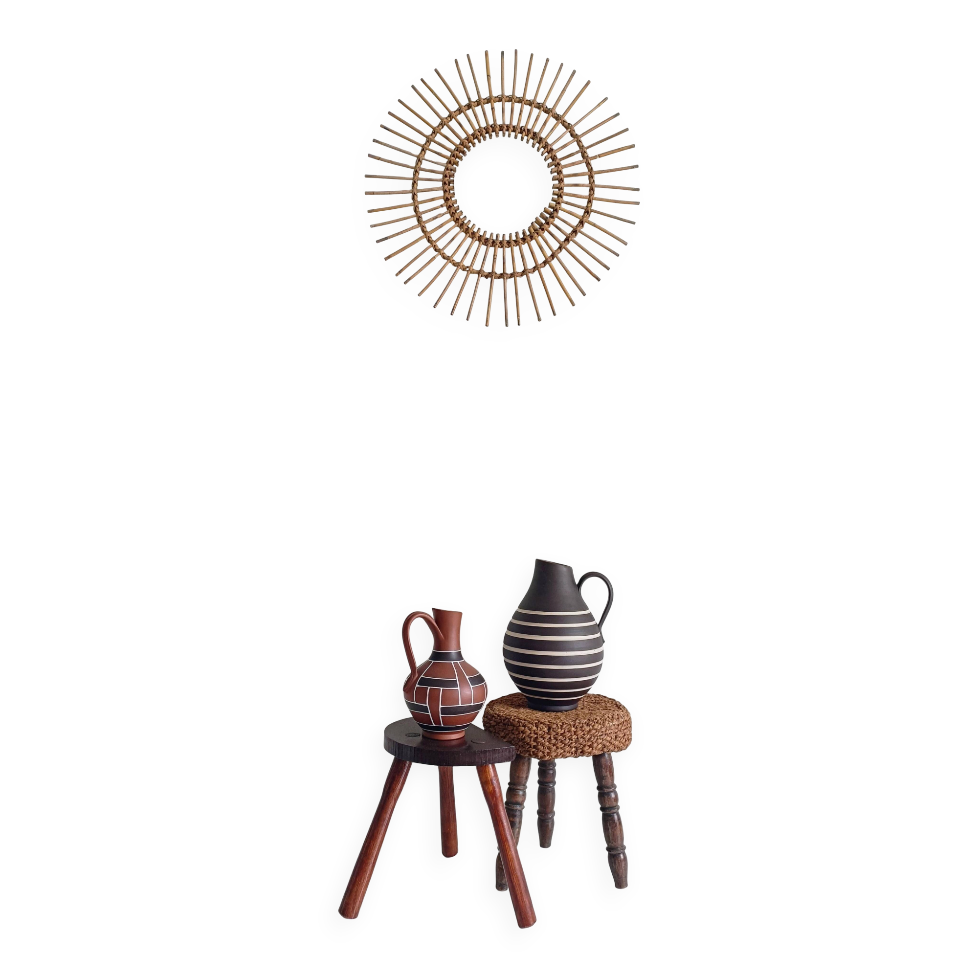 Mid-Century Modern Terracotta Pitcher by AKRU, West Germany, 1950s