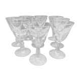 Set de 9 verres à pied vintage