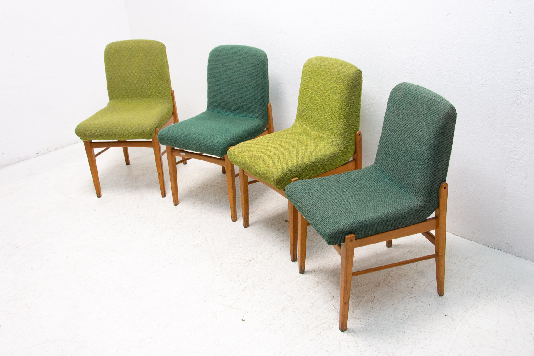 Mid century Dining Chairs by Miroslav Navrátil, 1960s, Set of 4