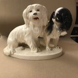Rare pair of porcelain dogs from Czechoslovakia