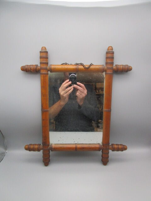 Antique bamboo mirror