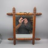 Antique bamboo mirror