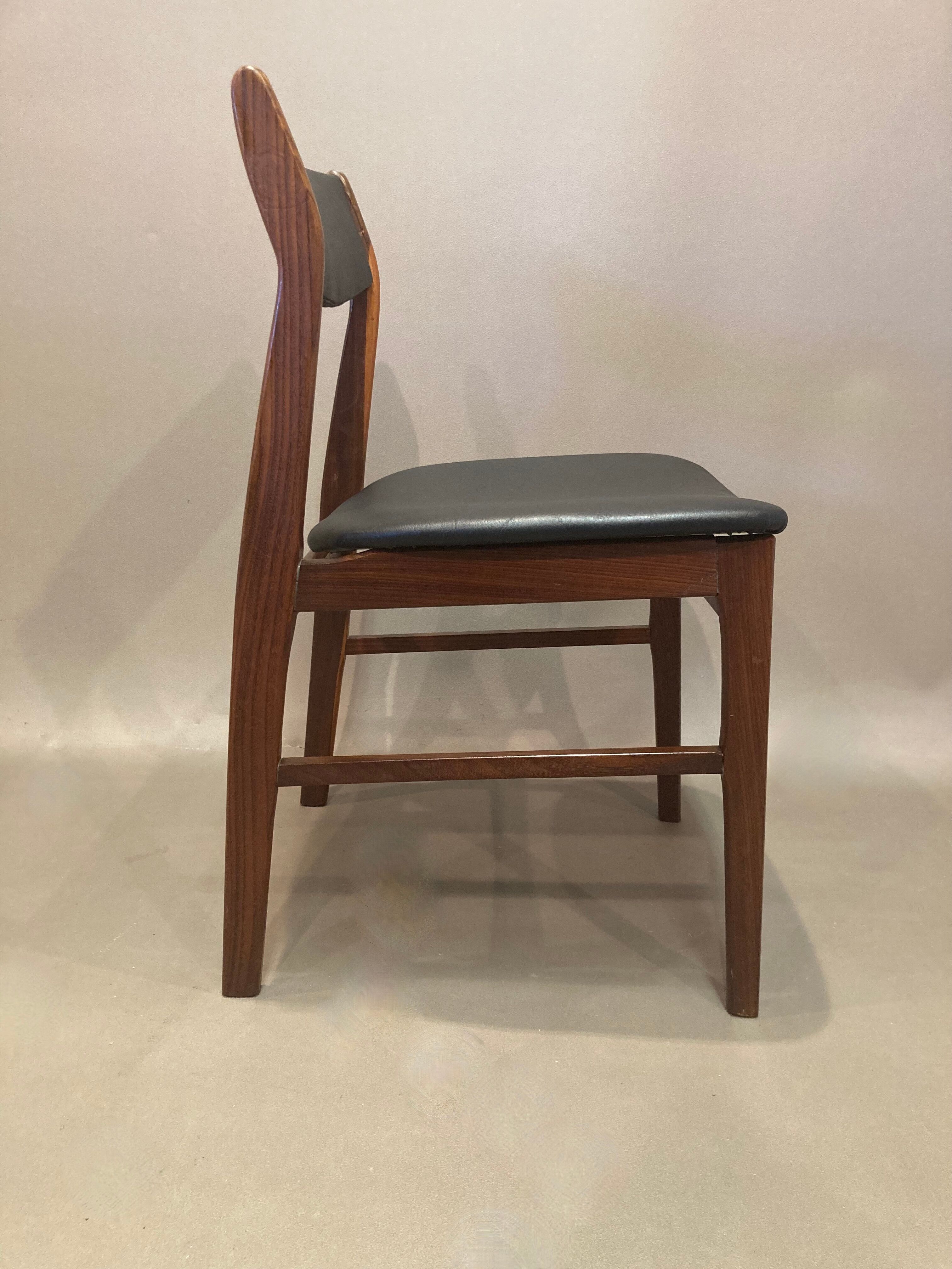 Set of 4 chairs "Scandinavian design" 1950.
