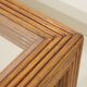 Rattan and glass coffee table - 60s/70s