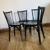 Set of 6 black Baumann N153 chairs