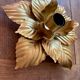 Applique ou plafonnier vintage fleurs feuilles doré